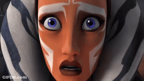 Surprised Cartoon Face Close Up GIF