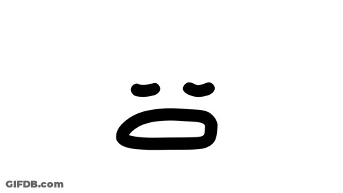 Surprised Cartoon Face With Red Tongue GIF