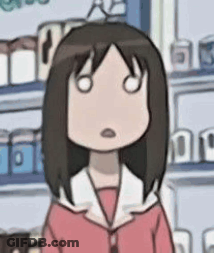 Surprised Cartoon Girl In Store GIF