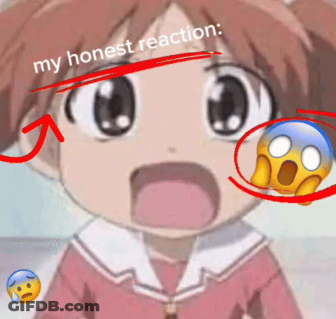 Surprised Cartoon Girl My Honest Reaction GIF
