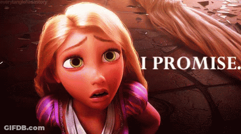 Surprised Cartoon Girl Saying I Promise GIF