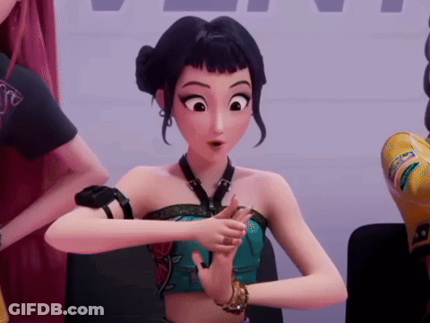 Surprised Cartoon Girl Wearing Watch GIF