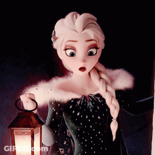 Surprised Cartoon Holding Lantern GIF