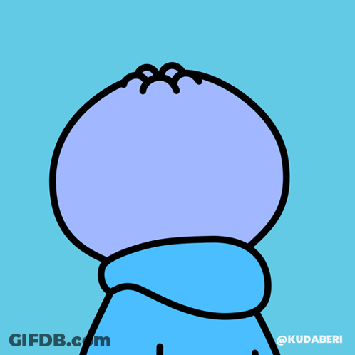Surprised Cartoon In Blue Hoodie With EA GIF