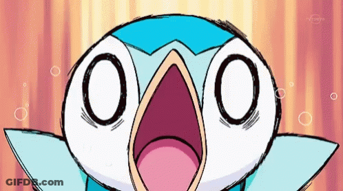 Surprised Cartoon Penguin Close Up GIF