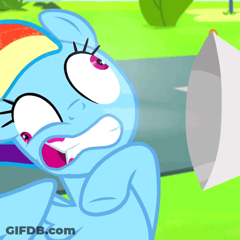 Surprised Cartoon Pony GIF