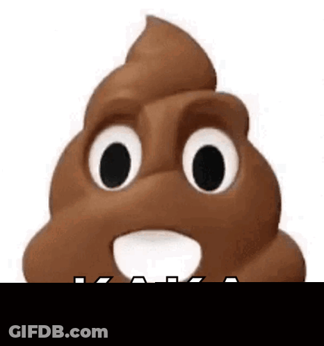 Surprised Cartoon Poop With Kaka GIF