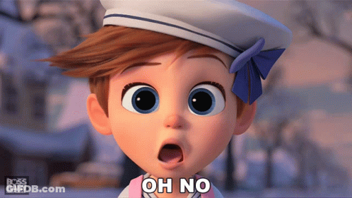 Surprised Cartoon Saying Oh No GIF