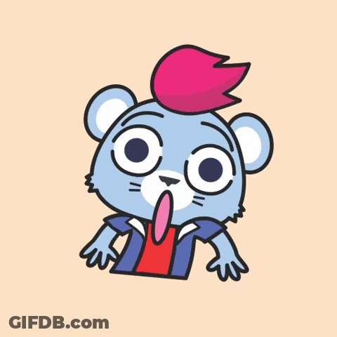 Surprised Cartoon Saying Shook GIF