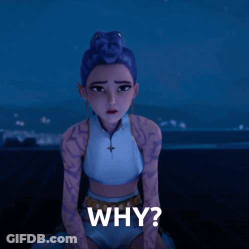 Surprised Cartoon Saying Why GIF