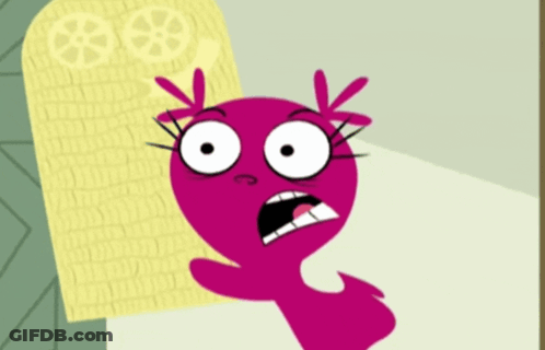 Surprised Cartoon Standing At Door GIF