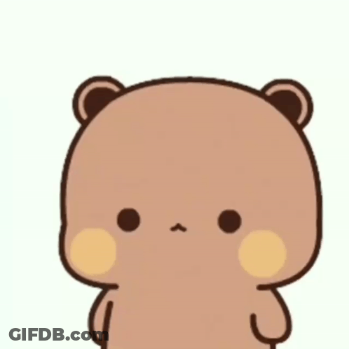 Surprised Cartoon Teddy Bear With Exclamation GIF