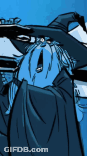 Surprised Cartoon Witch GIF