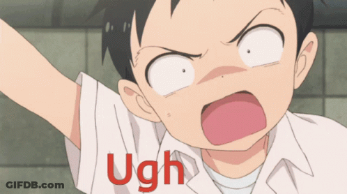 Surprised Cartoon With Ugh GIF