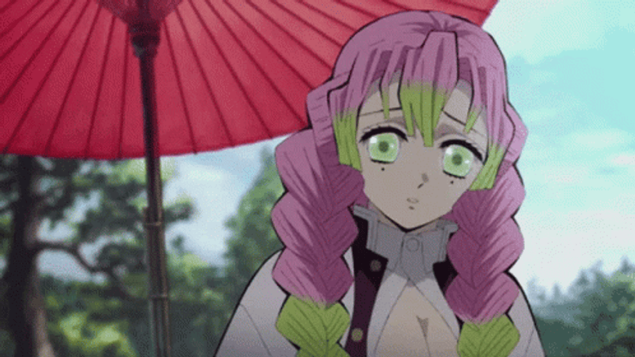 Surprised Demon Slayer Mitsuri Kanroji GIF
