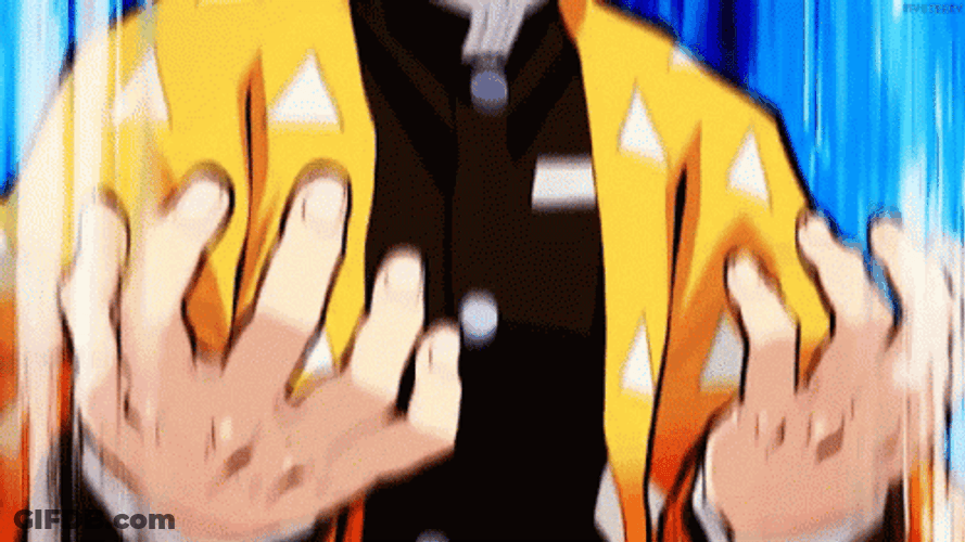 Surprised Demon Slayer Zenitsu Screaming GIF
