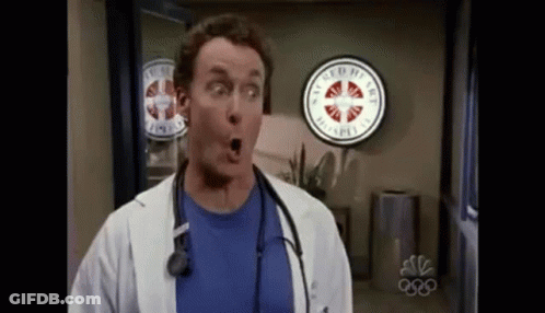 Surprised Doctor With Emergency Sign GIF