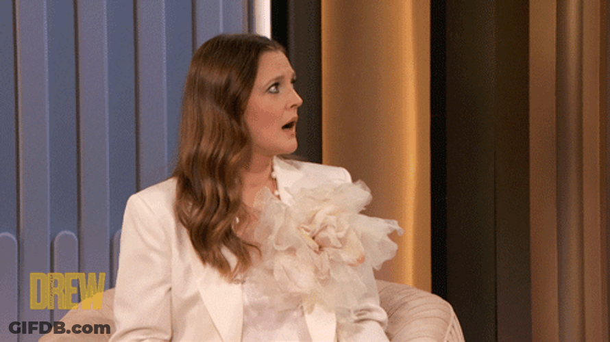 Surprised Drew Barrymore Happy Birthday Lady GIF
