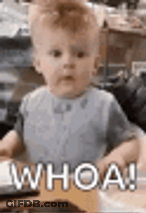Surprised Face Baby Whoa GIF