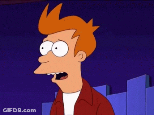 Surprised Fry Futurama GIF
