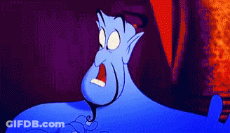Surprised Genie From Aladdin GIF