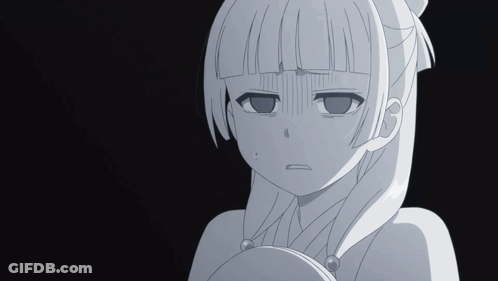 Surprised Girl Black And White Drawing GIF