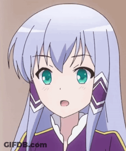 Surprised Girl In Purple Jacket GIF