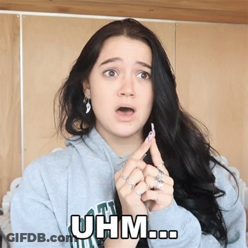Surprised Girl Saying Uhm GIF