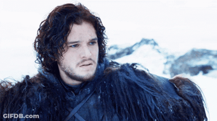 Surprised Jon Snow Compelling Stare GIF