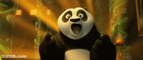 Surprised Kung Fu Panda Holding Sword GIF