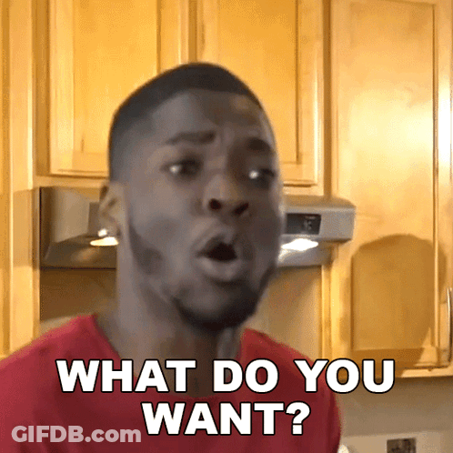 Surprised Man Asking What Do You Want GIF