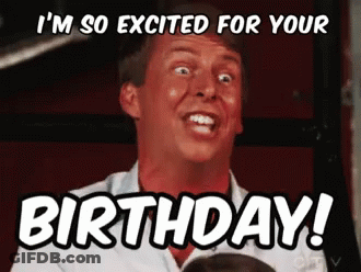 Surprised Man I'm So Excited For Your Birthday GIF