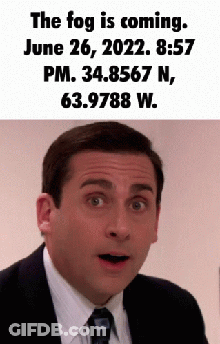 Surprised Man In Suit The Fog Is Coming GIF
