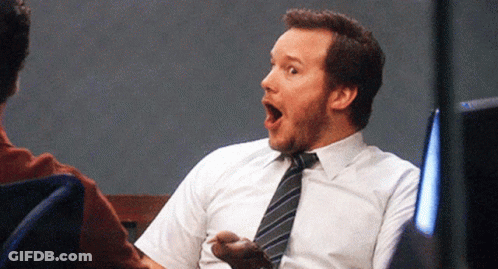 Surprised Man In White Shirt And Tie GIF