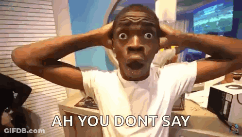 Surprised Man Saying Ah You Dont Say GIF