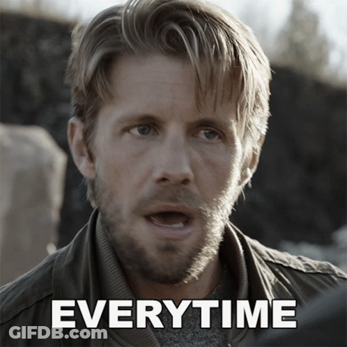 Surprised Man Saying Everytime GIF