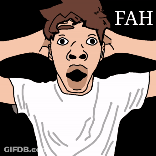 Surprised Man Saying Fah GIF