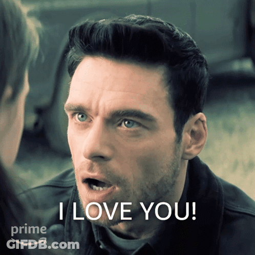 Surprised Man Saying I Love You GIF