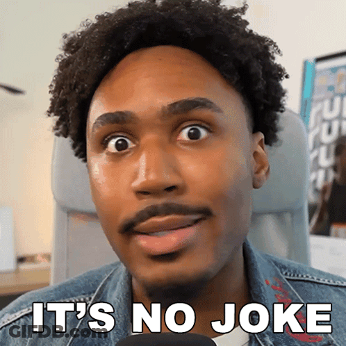 Surprised Man Saying It's No Joke GIF