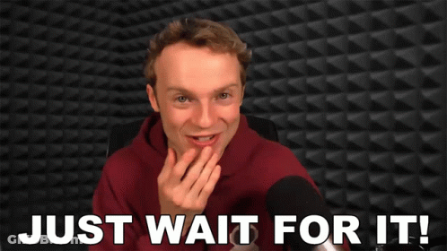 Surprised Man Saying Just Wait For It GIF