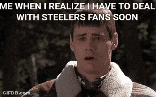 Surprised Man Saying Me When I Realize I Have To Deal With Steelers Fans Soon GIF
