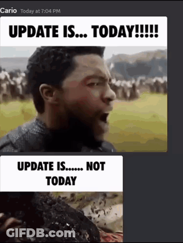 Surprised Man Saying Update Is Today GIF
