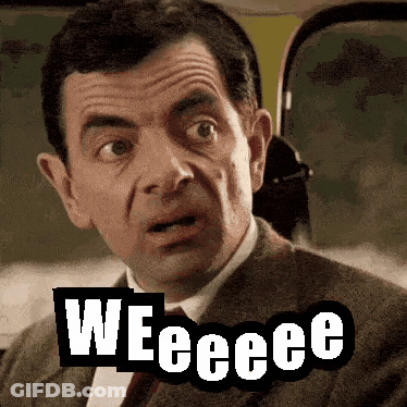 Surprised Man Saying Weeeee GIF
