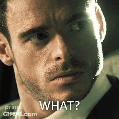 Surprised Man Saying What GIF
