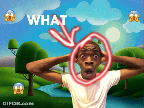 Surprised Man Saying What GIF