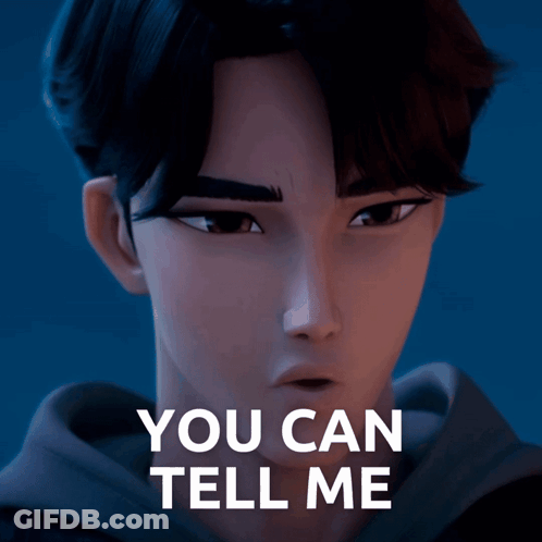 Surprised Man Saying You Can Tell Me GIF