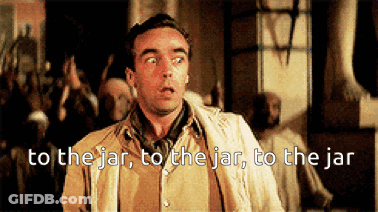 Surprised Man Says To Jar GIF