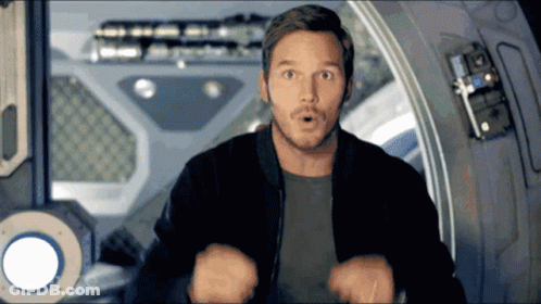 Surprised Man Standing In Front Of Door GIF