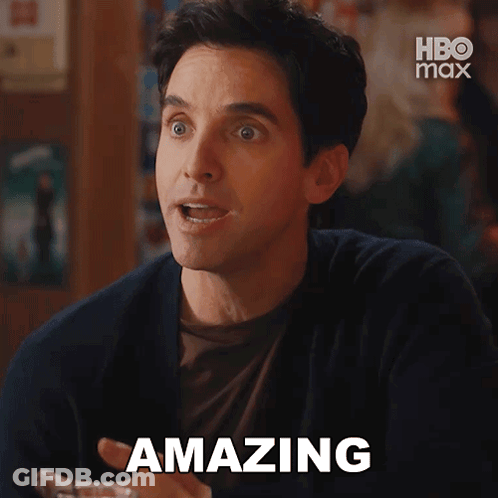 Surprised Man With Amazing Behind Him GIF