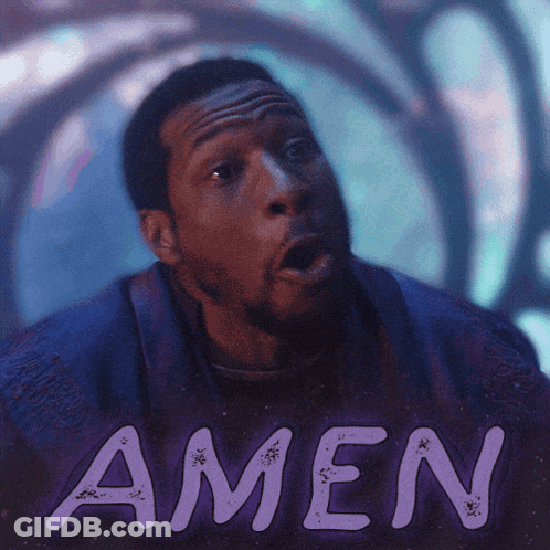 Surprised Man With Amen GIF